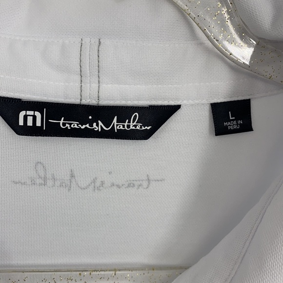 Travis Mathew Women's White Polo Shirt w/ Patron Tequila Embroidered size Large - Picture 6 of 10